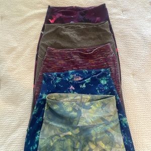 Women’s workout bundle- 5 pairs leggings size small. Under Armour- Reebok